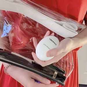 Simon Miller Lunchbag XL fold-over‎ white/transparent